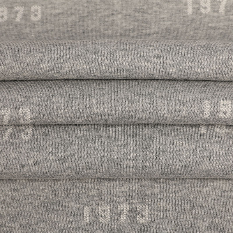 32s Celese + 100D/36F recyceltes Polyester + 10s Celese Jacquard-Fleece-Stoff