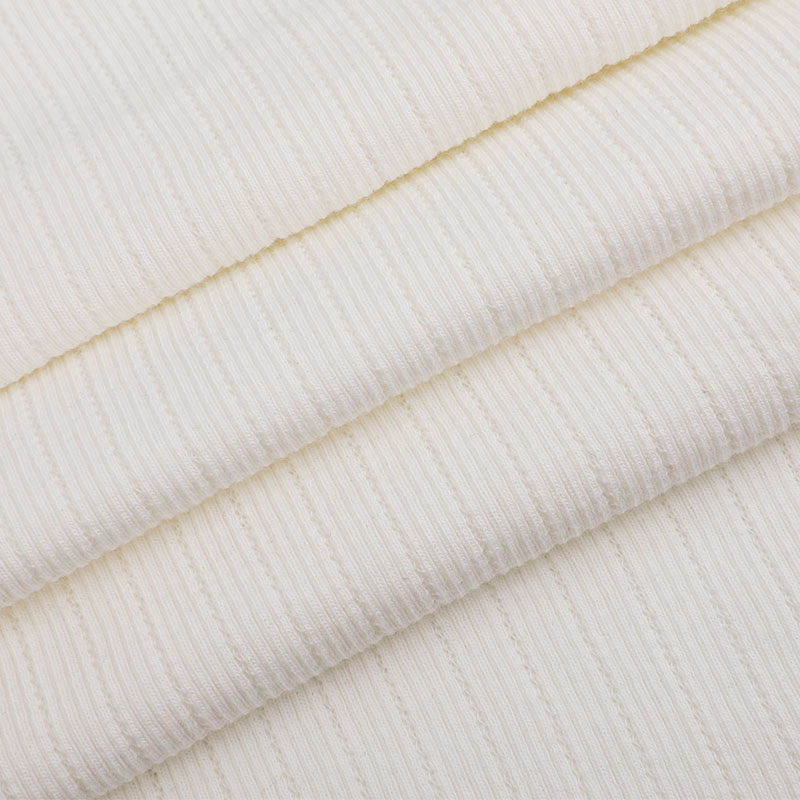 32s CVC Jacquard-Rippstrick mit Streifen