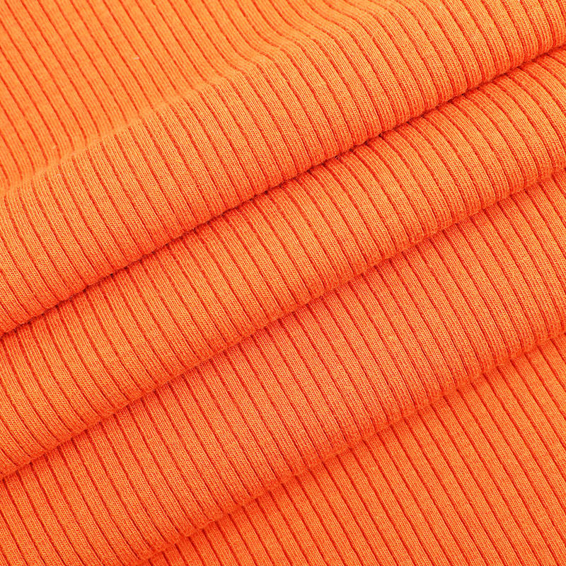 32s C/R + 40D Vollplattierter, gestreifter Spandex-Rippstrick
