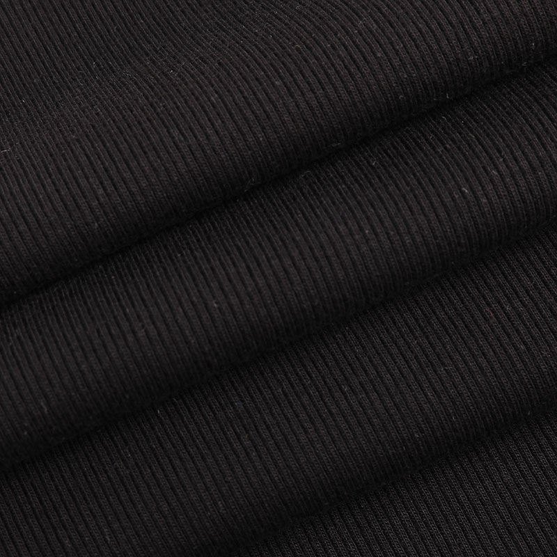 32s C/M + 30D Vollplattierter 2x2 Spandex-Rippstrick